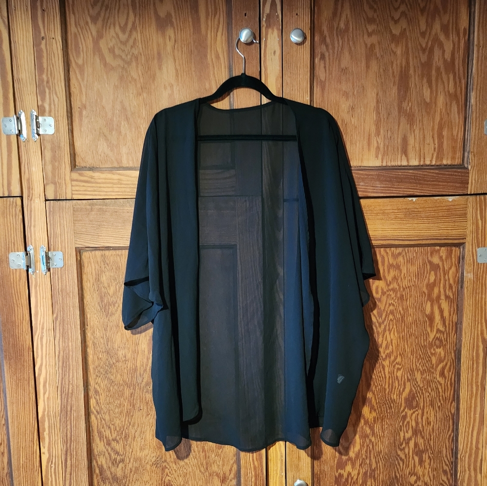 Sheer black kimono